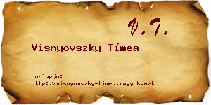 Visnyovszky Tímea névjegykártya